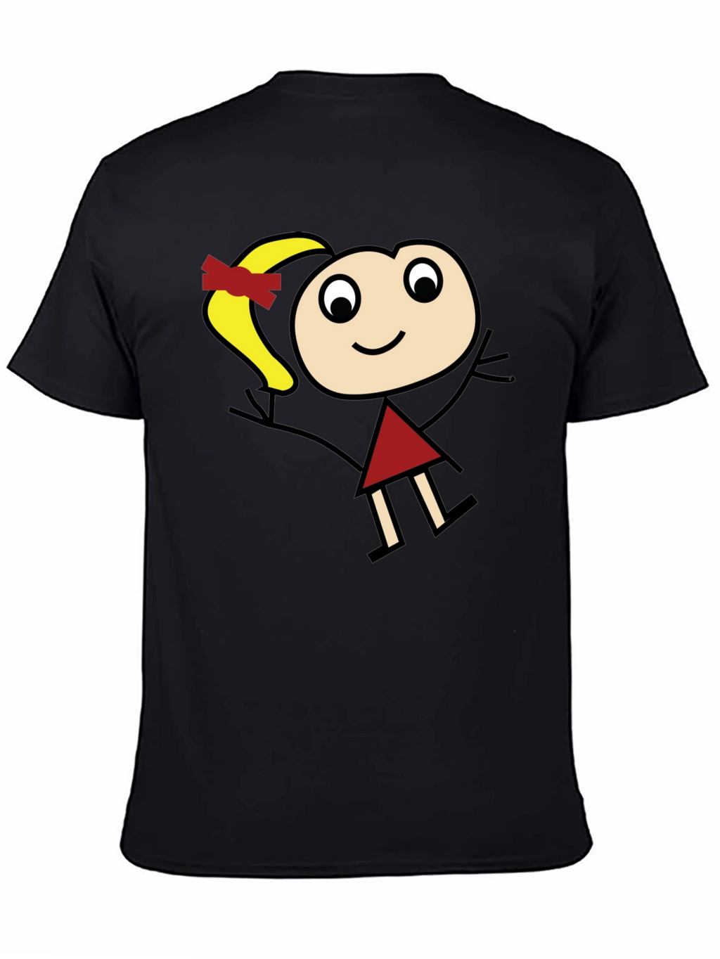 Stick Figure Girl Graphic T-Shirt - Unisex Casual Tee