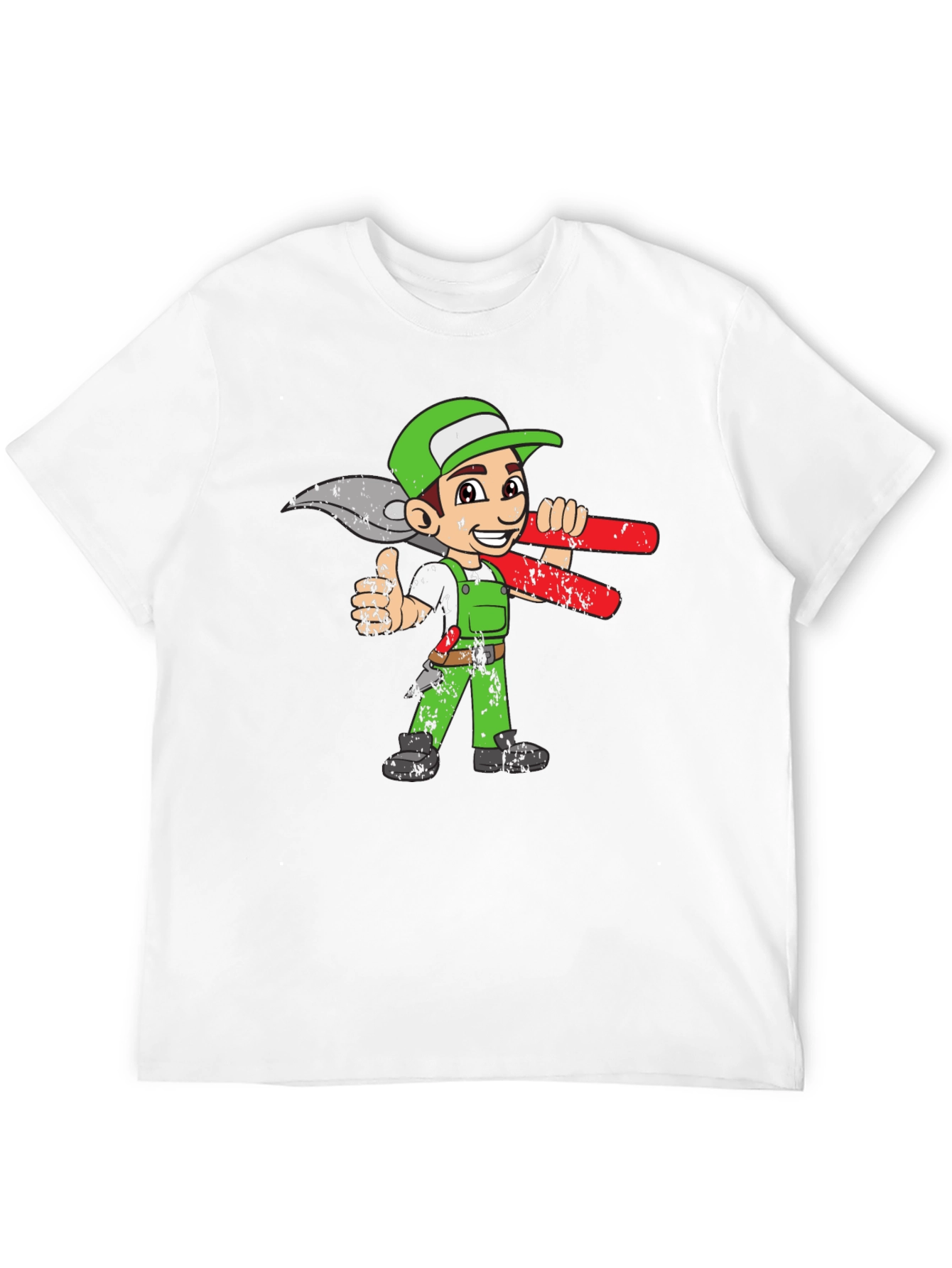 Cartoon Gardener Graphic Tee - Black