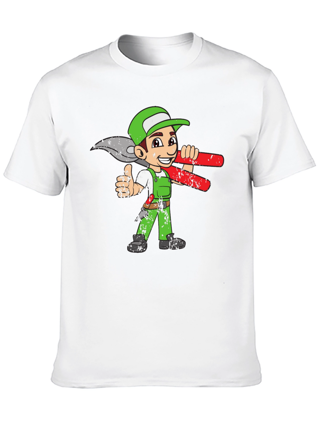 Cartoon Gardener Graphic Tee - Black