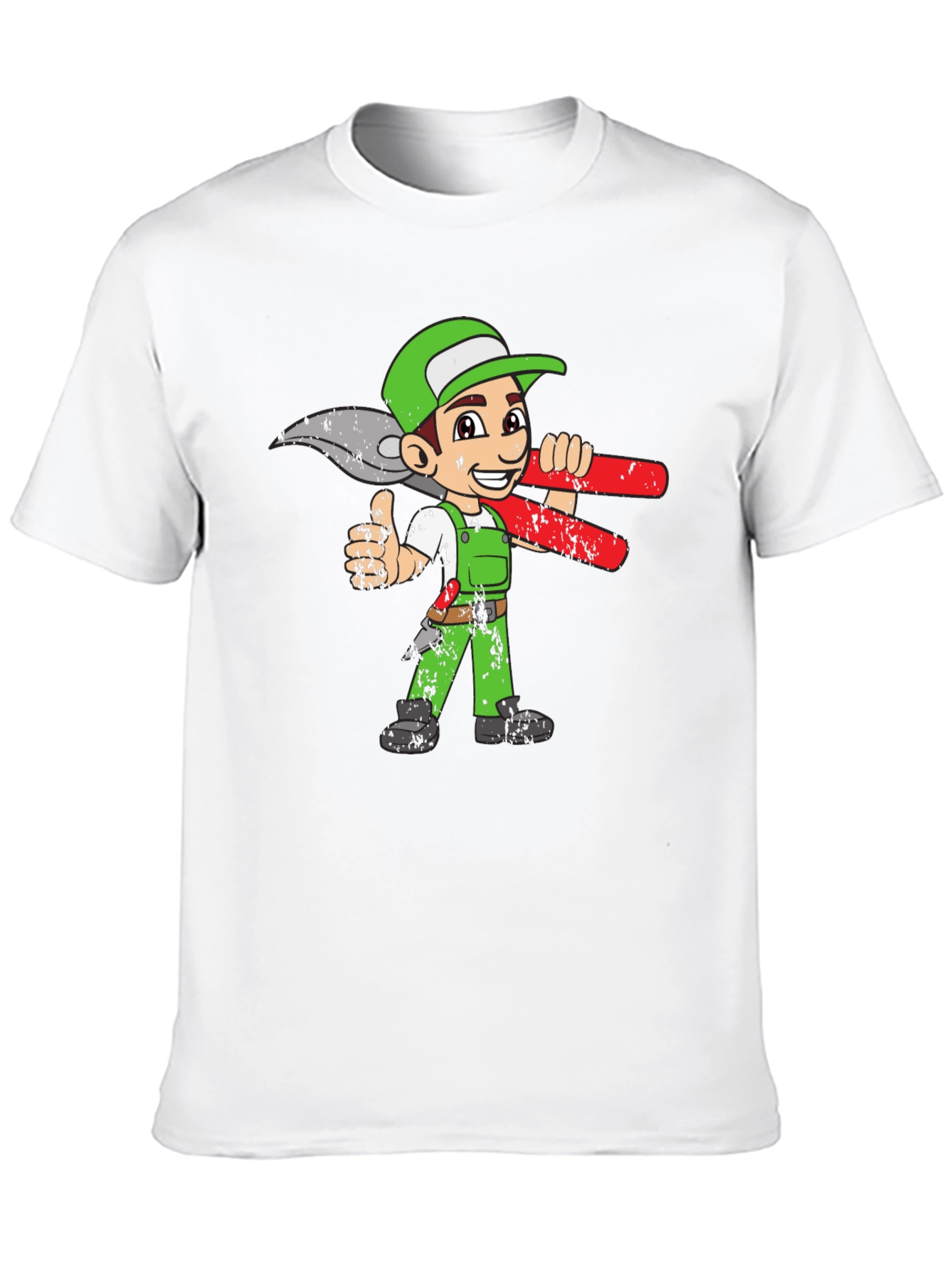 Cartoon Gardener Graphic Tee - Black