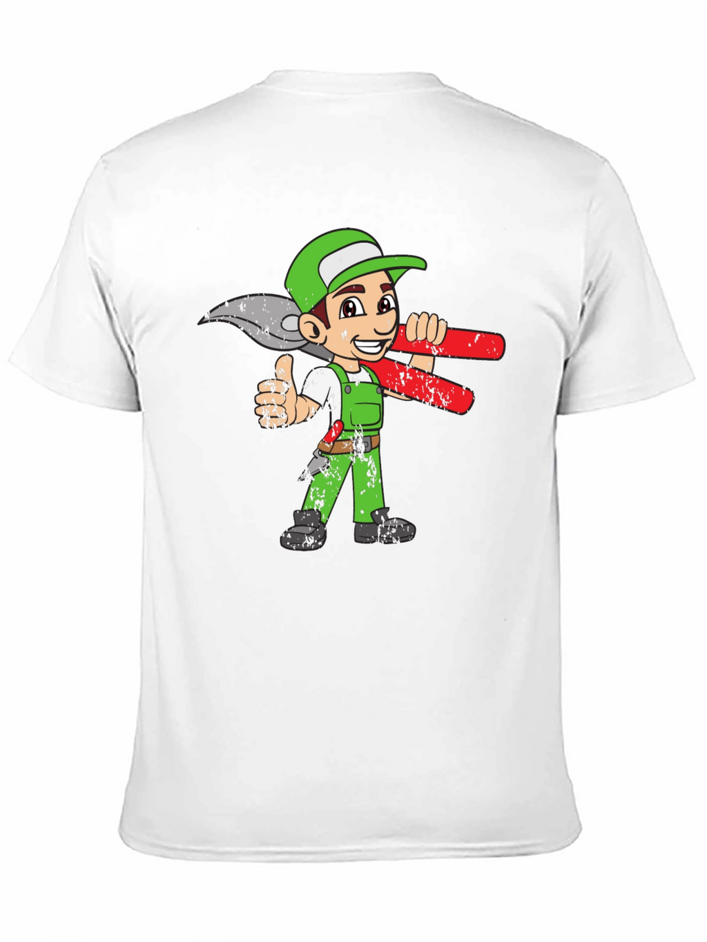 Cartoon Gardener Graphic Tee - Black