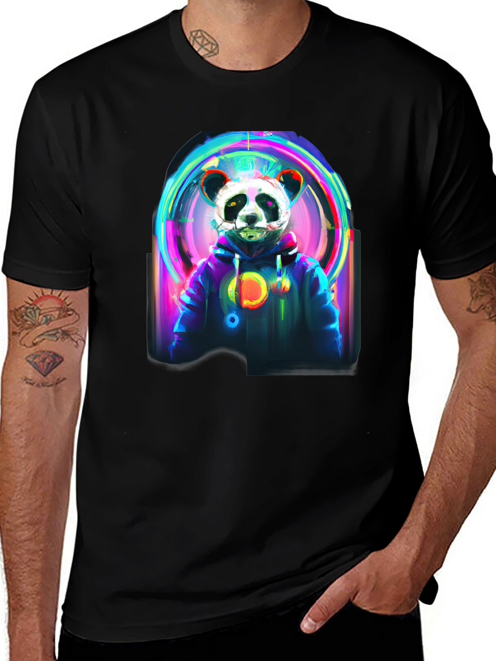 Cyberpunk Panda Graphic Tee