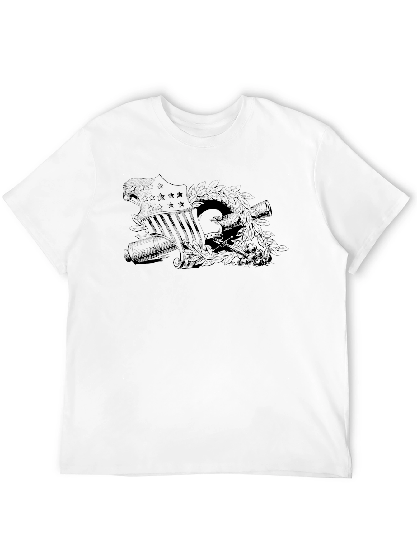 Black Graphic Tee - American Patriot Design