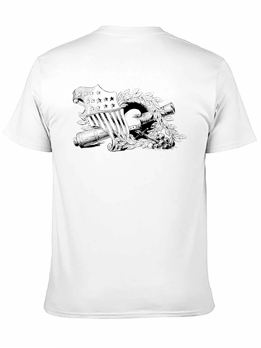Black Graphic Tee - American Patriot Design