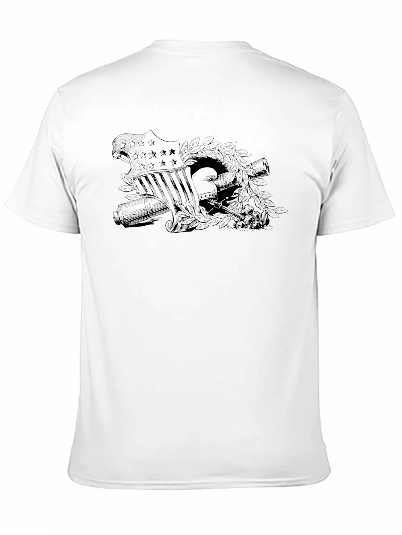 Black Graphic Tee - American Patriot Design