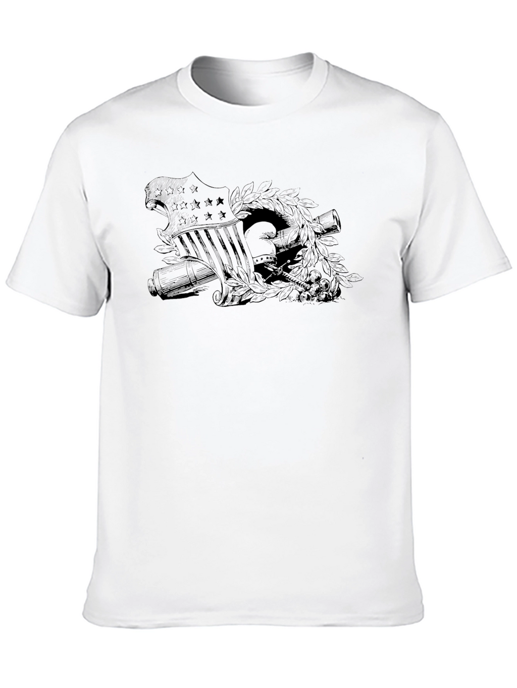 Black Graphic Tee - American Patriot Design