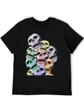 Skull Pile Graphic T-Shirt - Unique Design