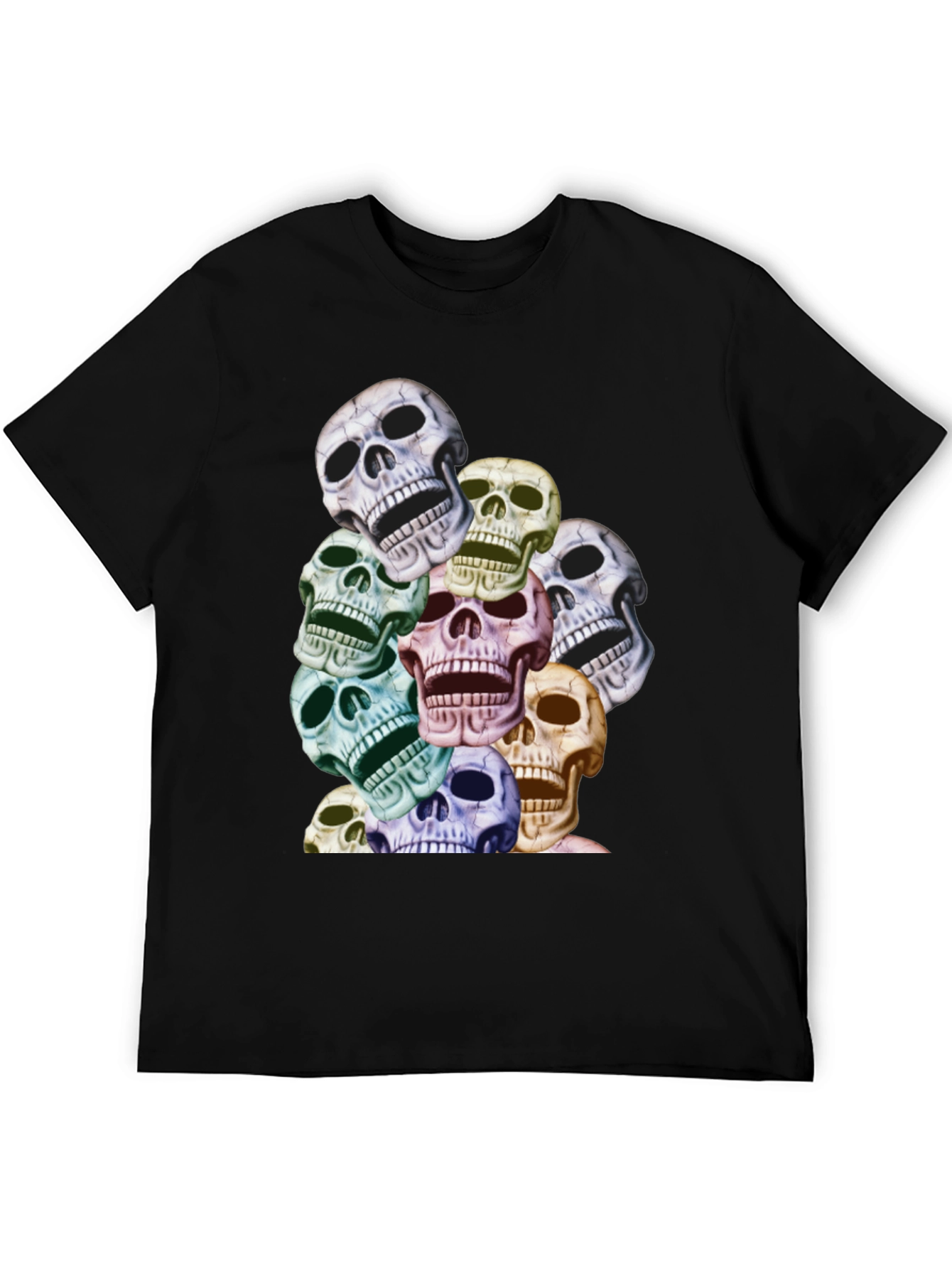 Skull Pile Graphic T-Shirt - Unique Design