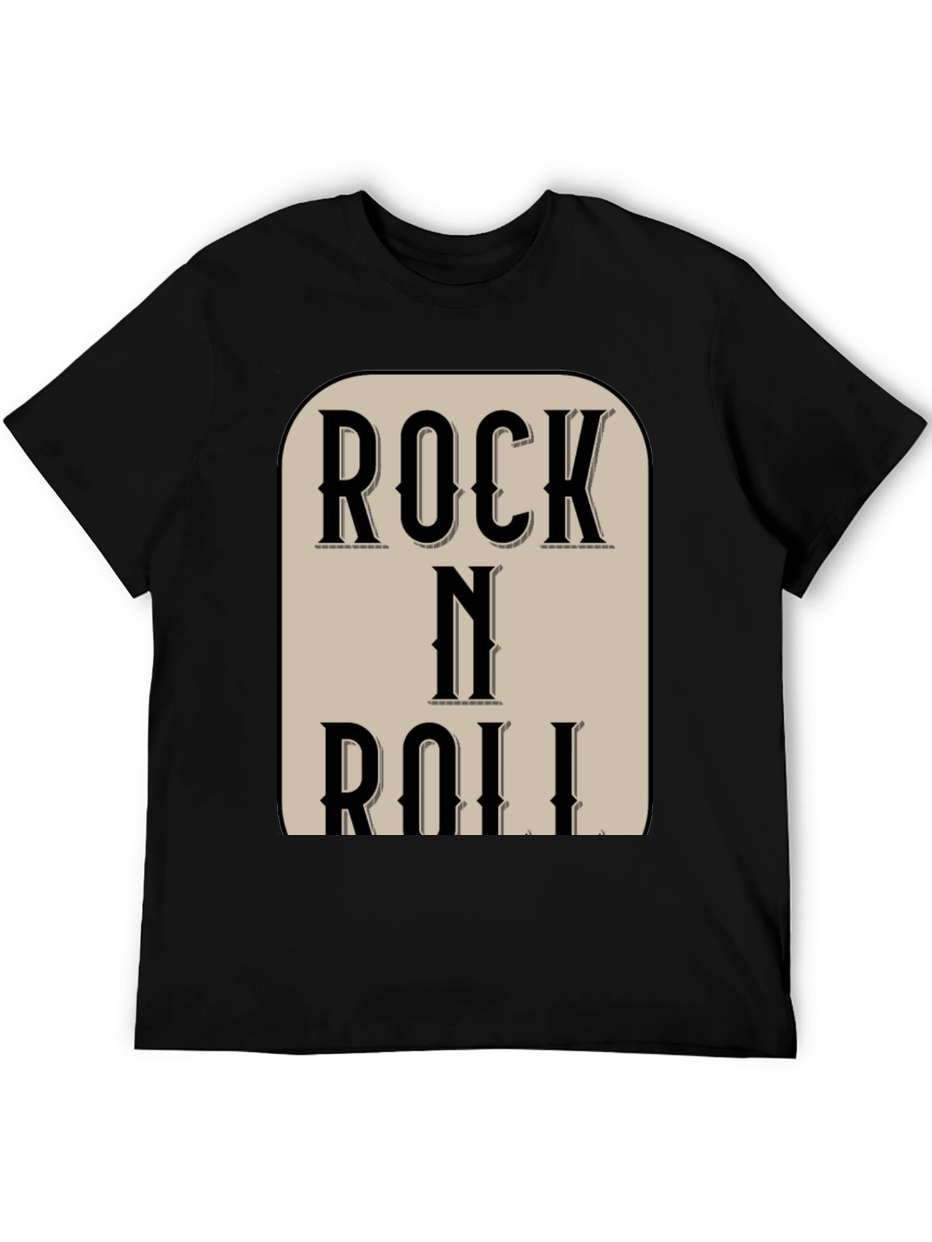 Rock N Roll Black Graphic Tee Shirt