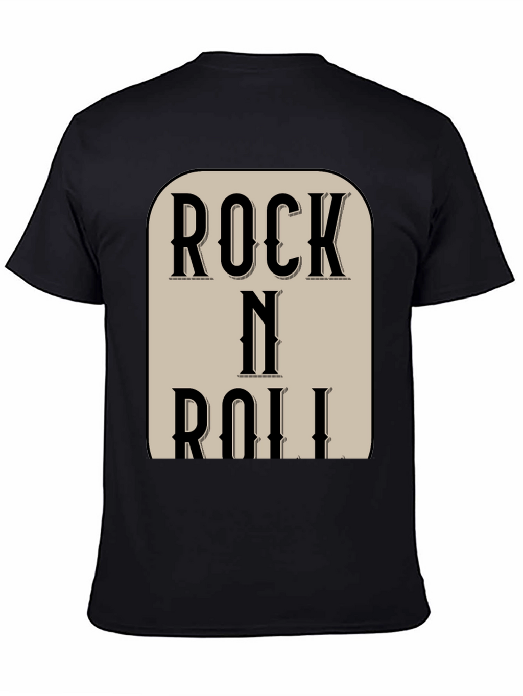 Rock N Roll Black Graphic Tee Shirt