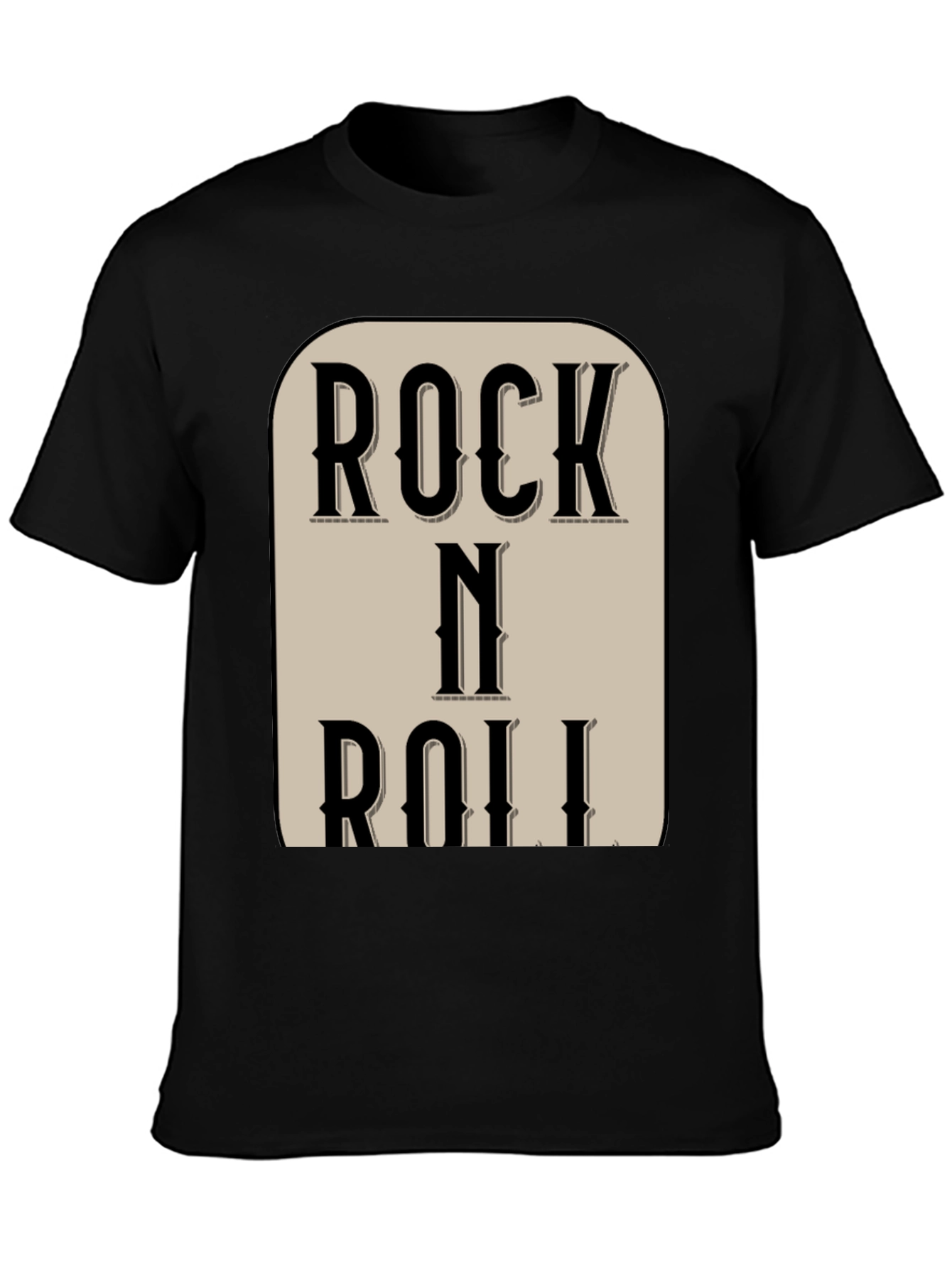 Rock N Roll Black Graphic Tee Shirt