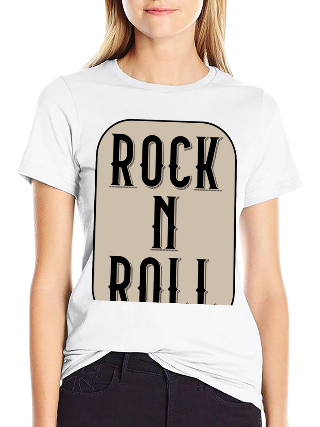 Rock N Roll Black Graphic Tee Shirt