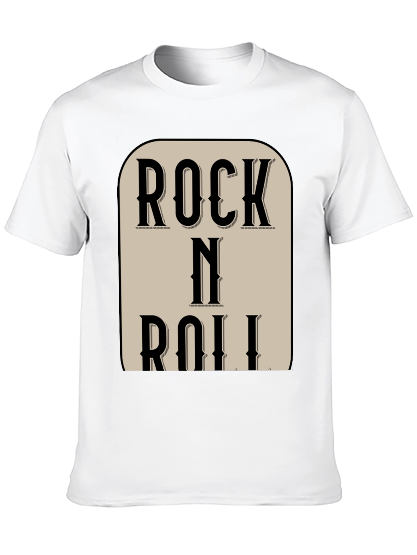 Rock N Roll Black Graphic Tee Shirt
