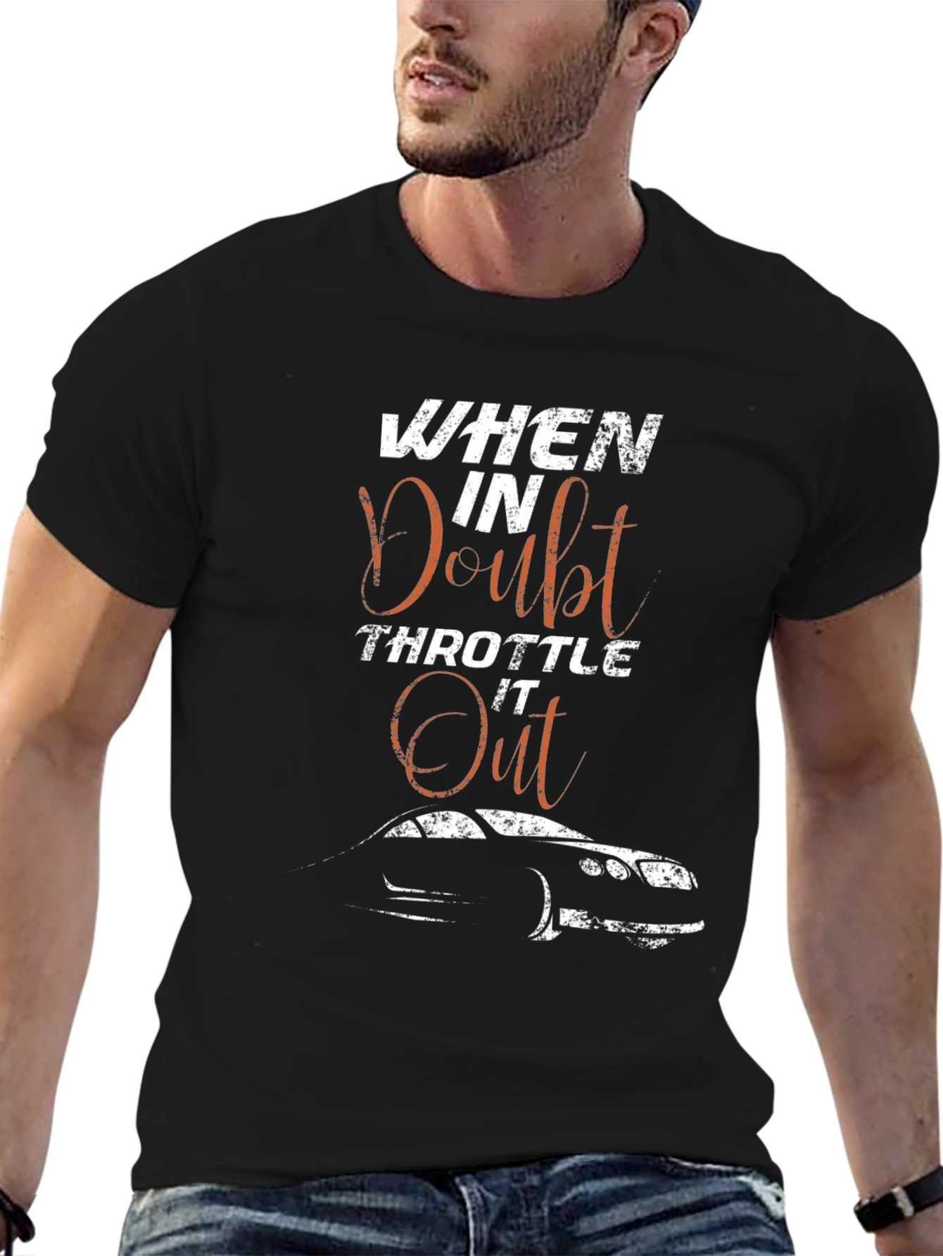 When in Doubt Throttle it Out Graphic Tee