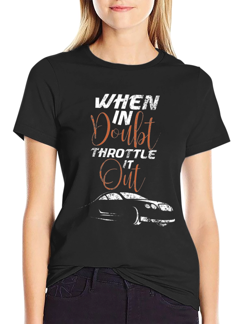 When in Doubt Throttle it Out Graphic Tee