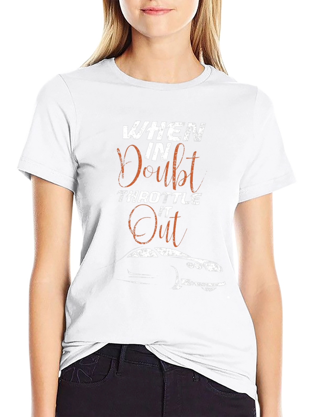 When in Doubt Throttle it Out Graphic Tee