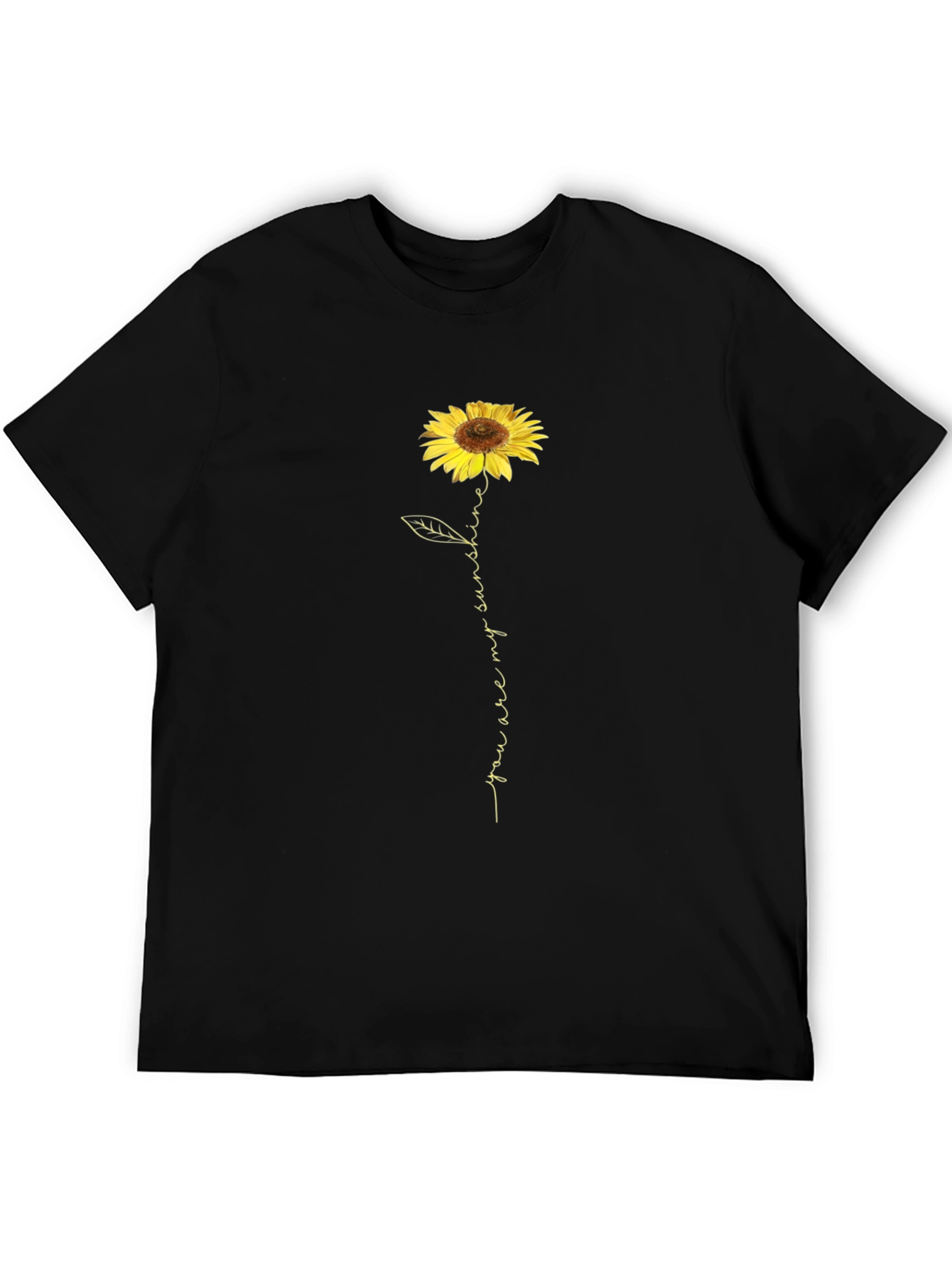 Sunflower You Are My Sunshine Black T-Shirt