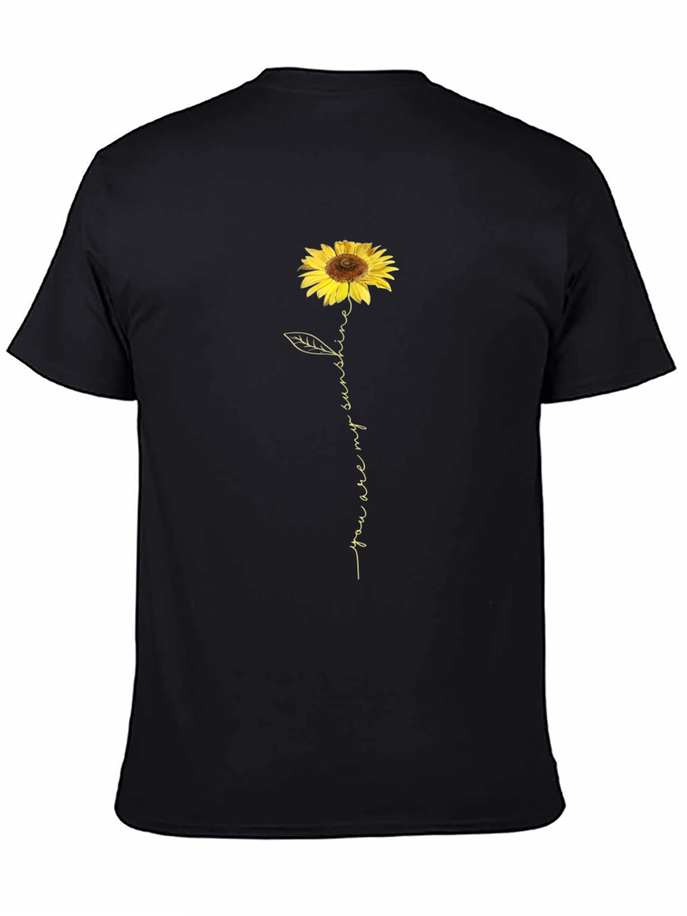 Sunflower You Are My Sunshine Black T-Shirt