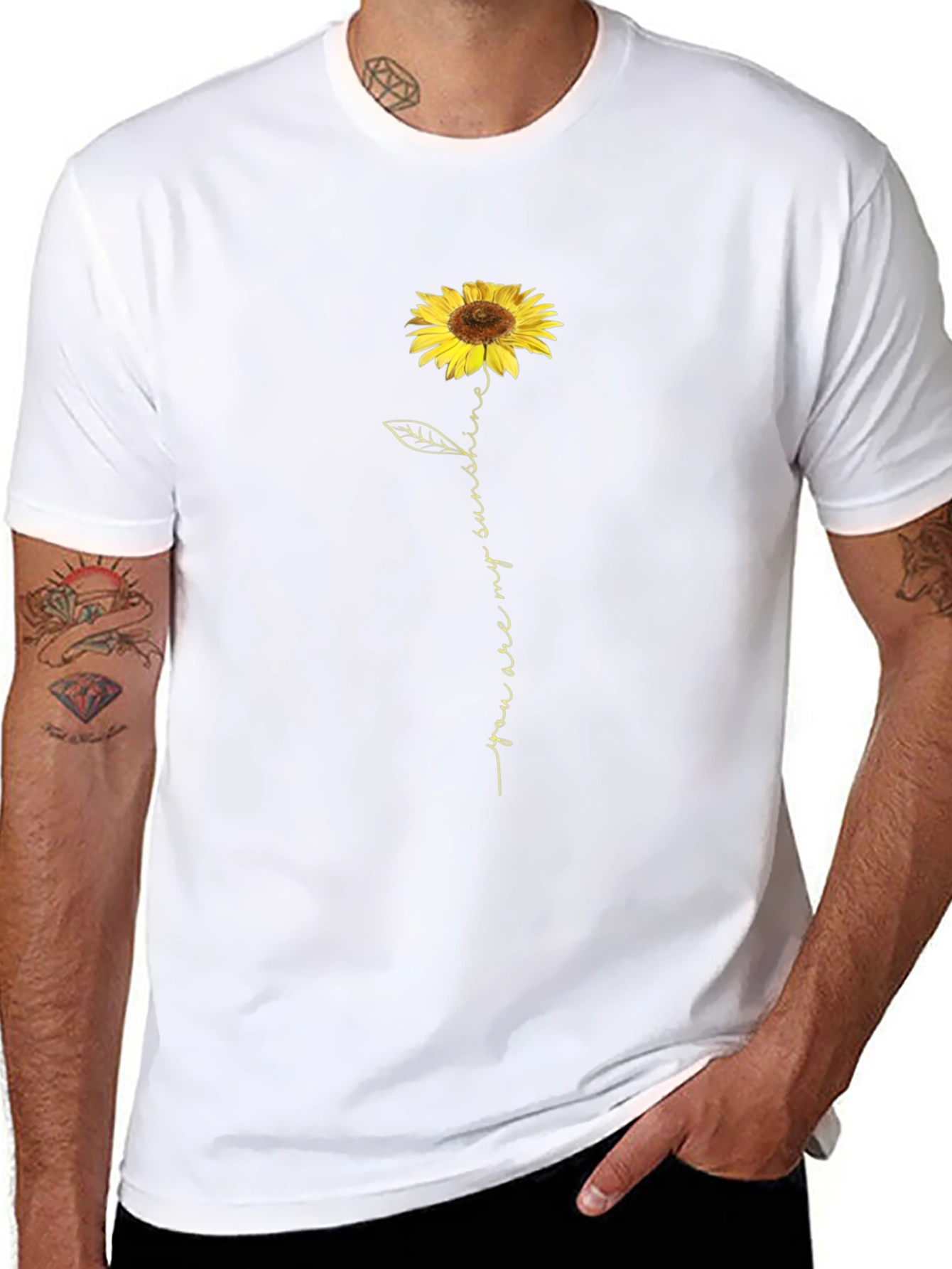 Sunflower You Are My Sunshine Black T-Shirt