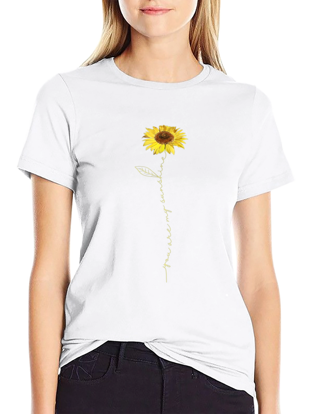 Sunflower You Are My Sunshine Black T-Shirt