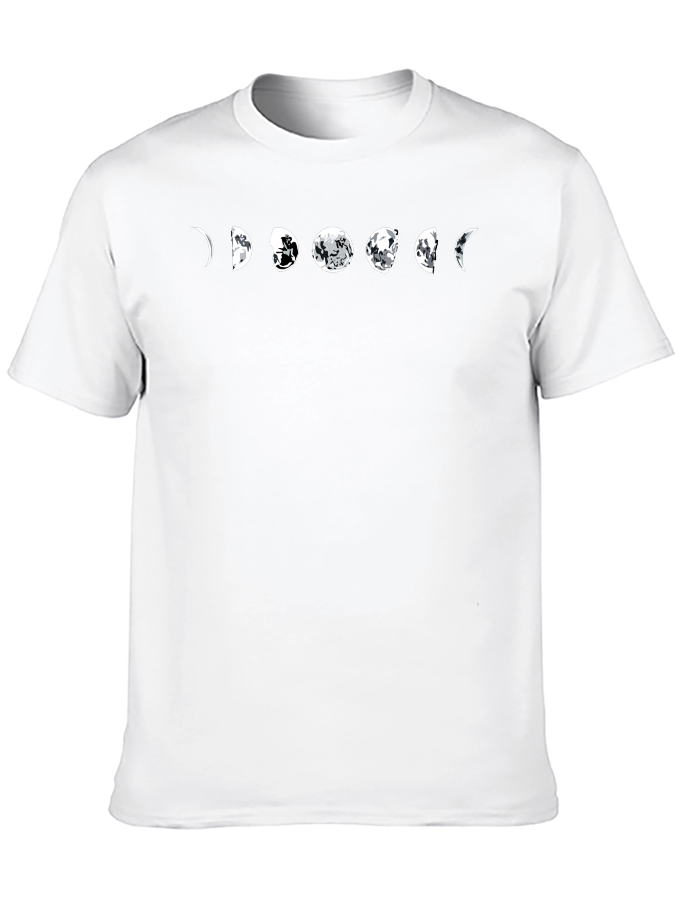 Lunar Cycle Graphic Tee - Black Cotton Shirt
