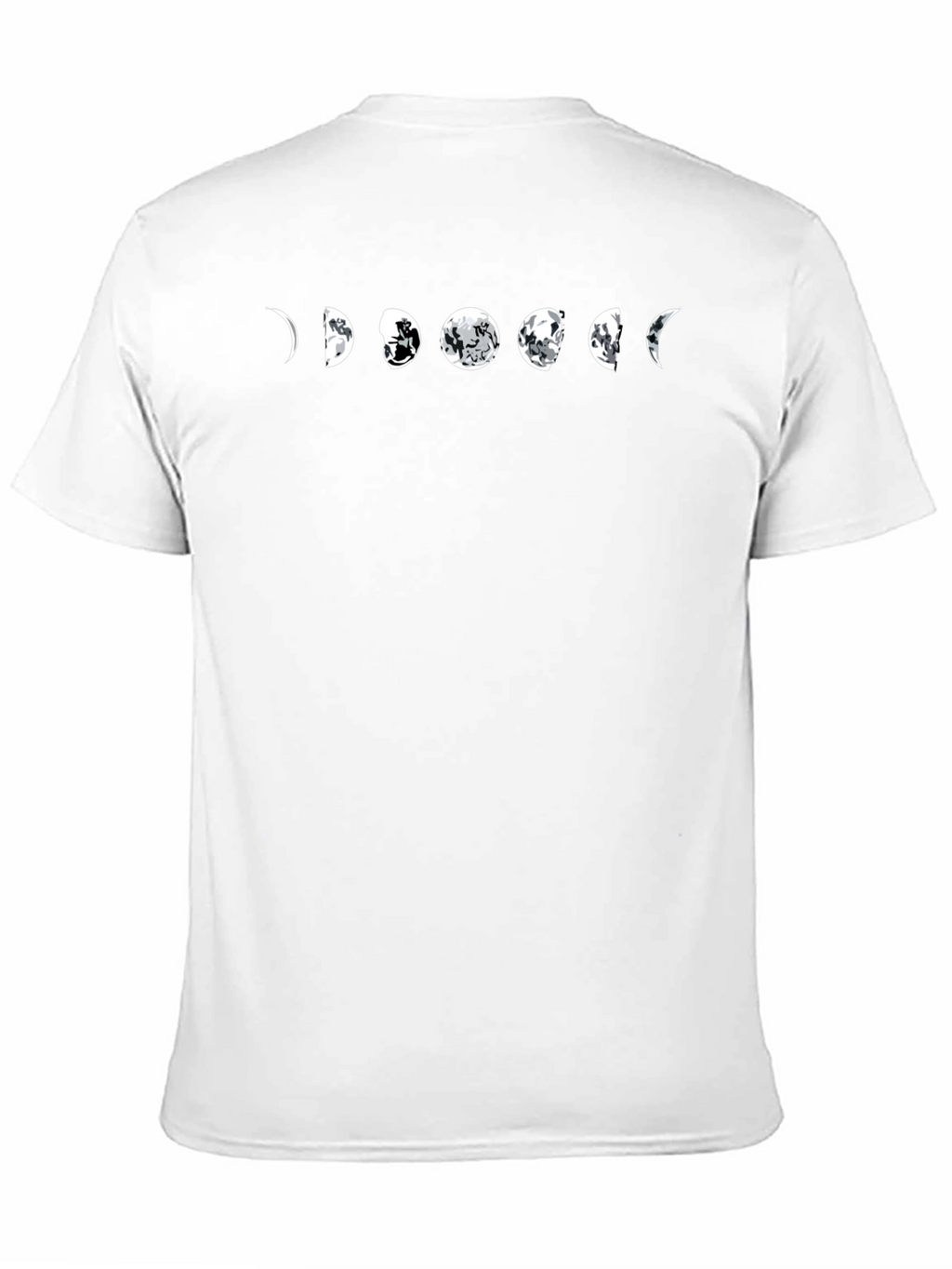 Lunar Cycle Graphic Tee - Black Cotton Shirt