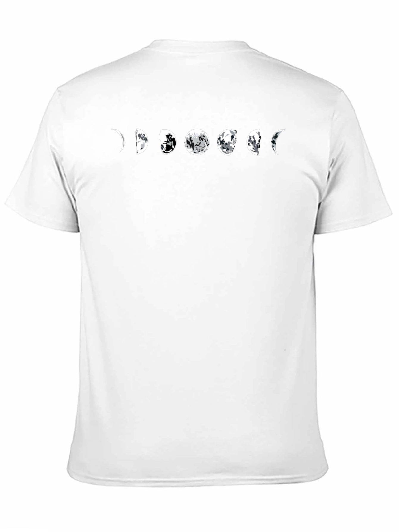 Lunar Cycle Graphic Tee - Black Cotton Shirt