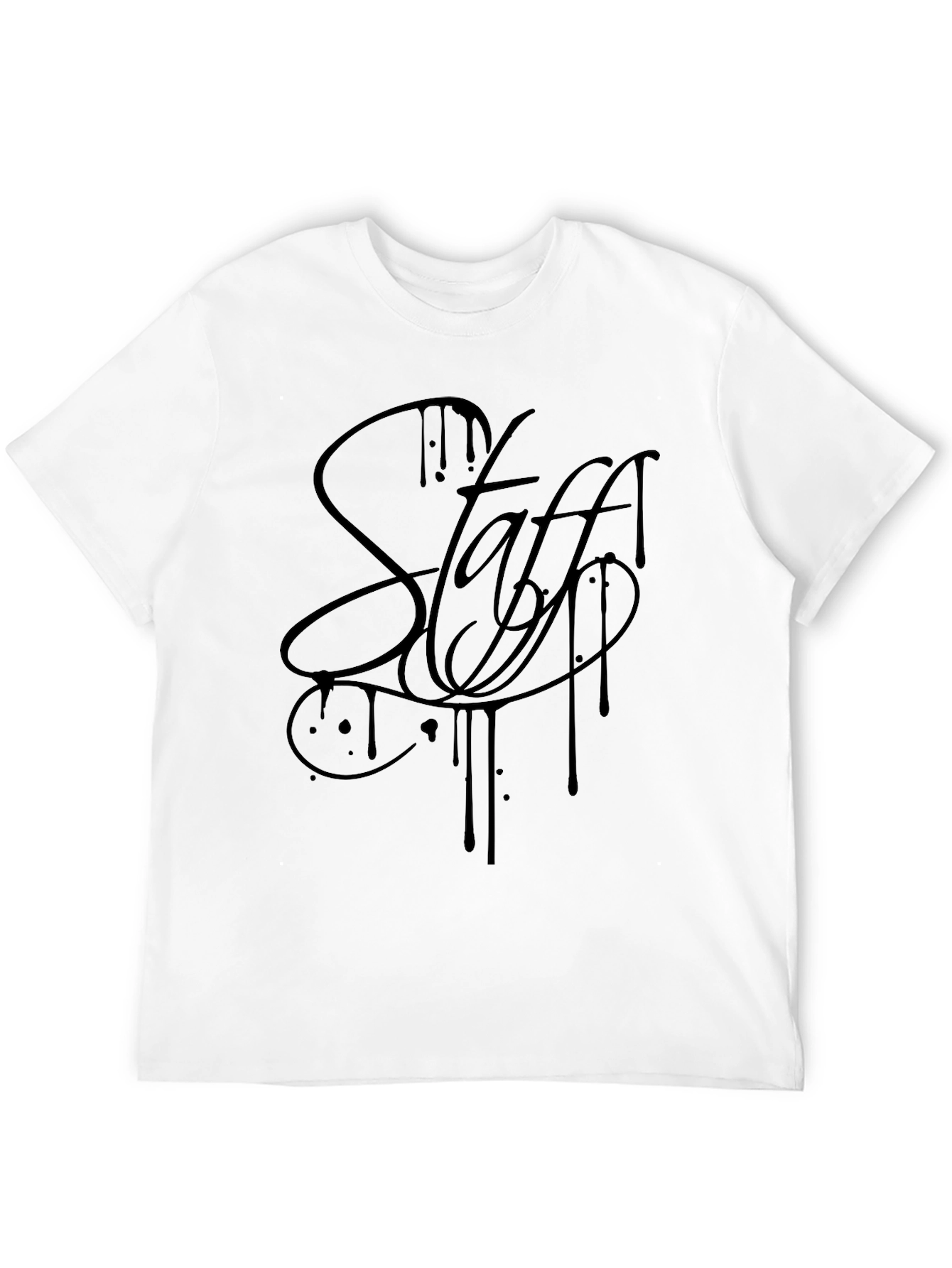 Black Staff Graphic Tee - Stylish Casual Wear