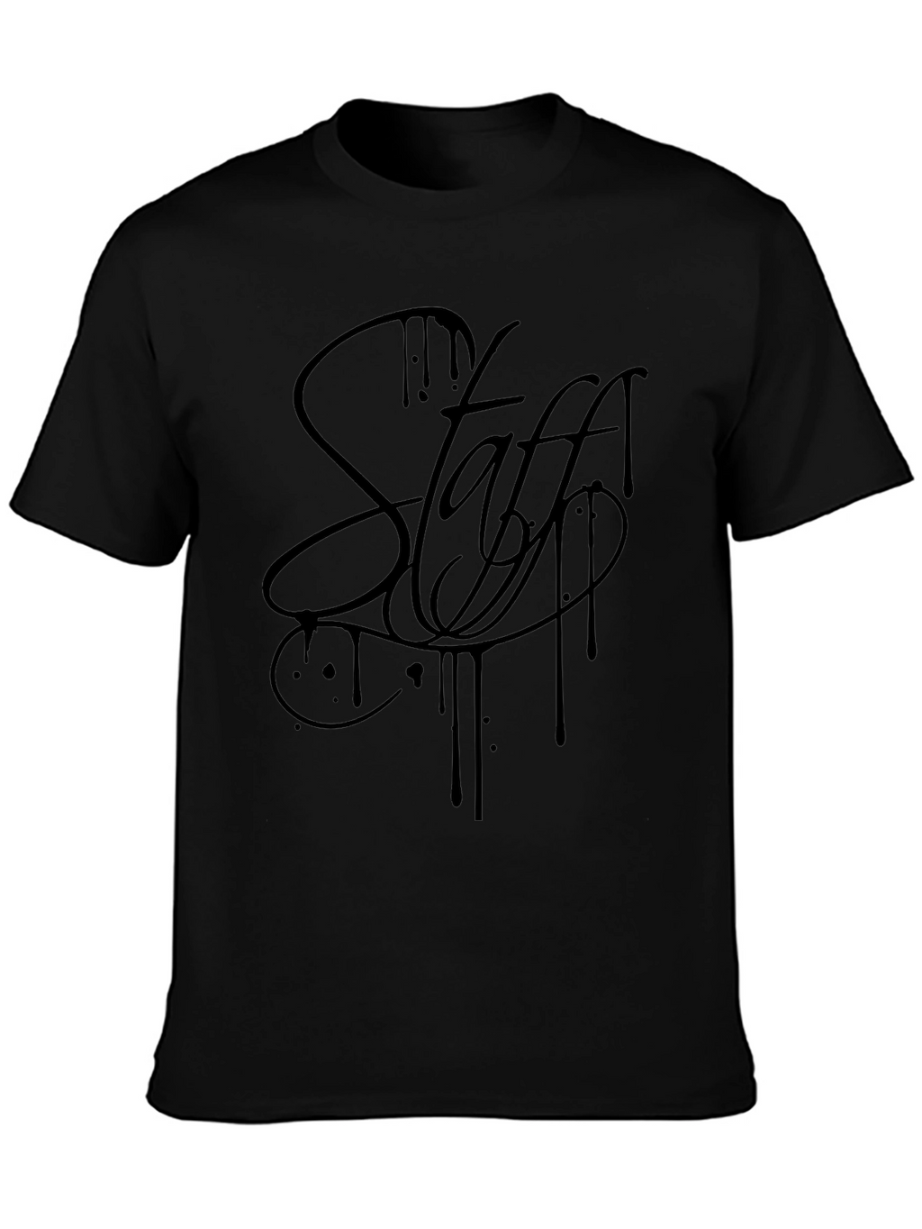 Black Staff Graphic Tee - Stylish Casual Wear