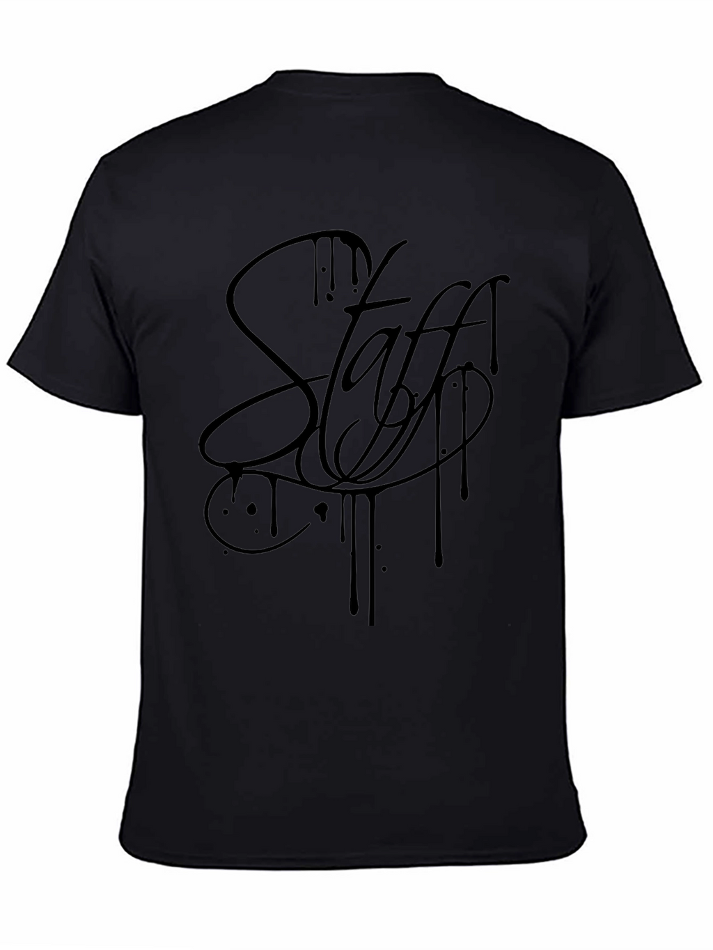 Black Staff Graphic Tee - Stylish Casual Wear