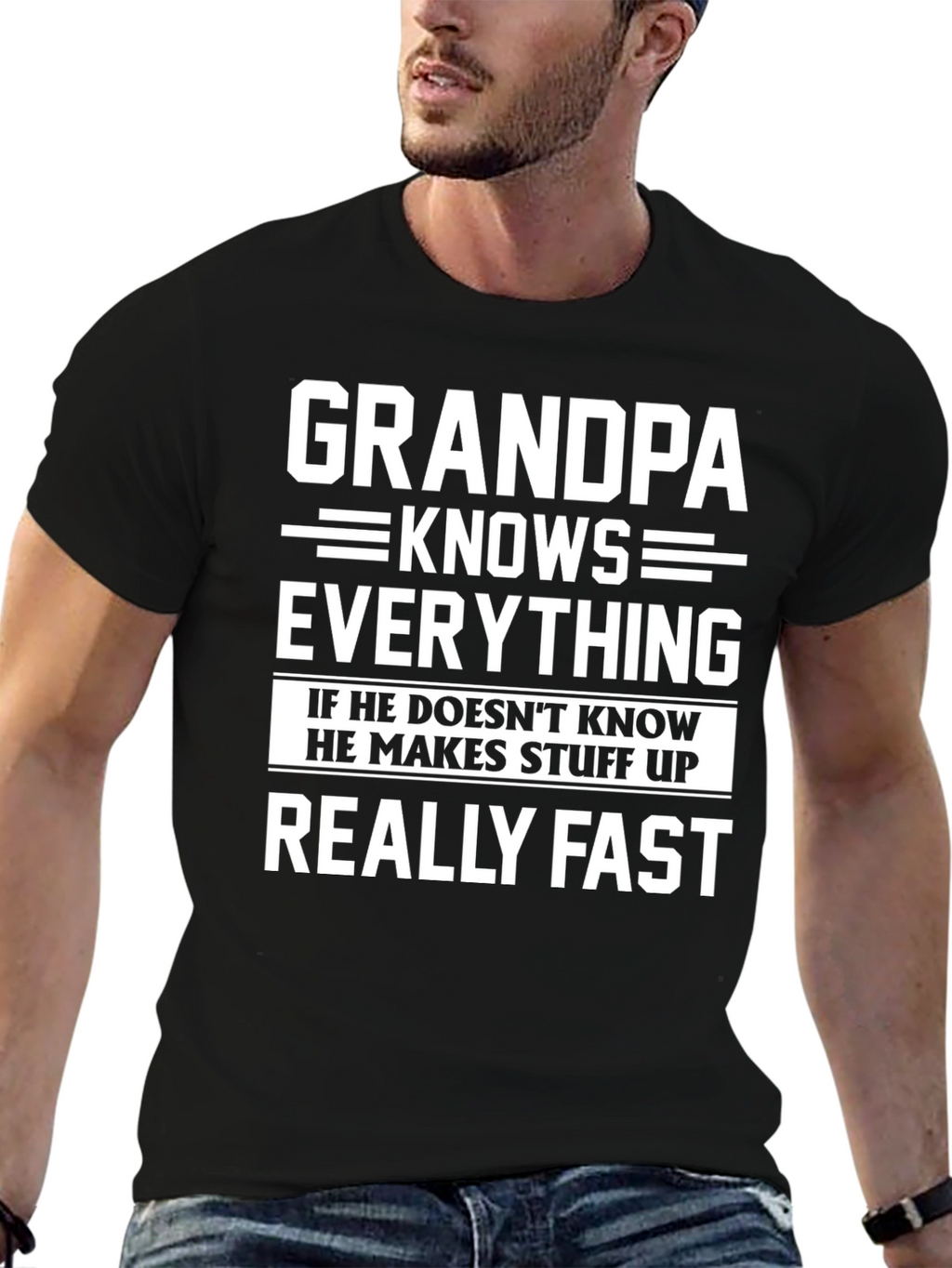 Grandpa Knows Everything Funny T-Shirt