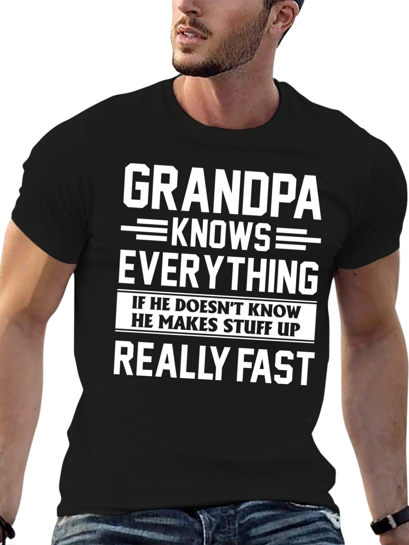 Grandpa Knows Everything Funny T-Shirt