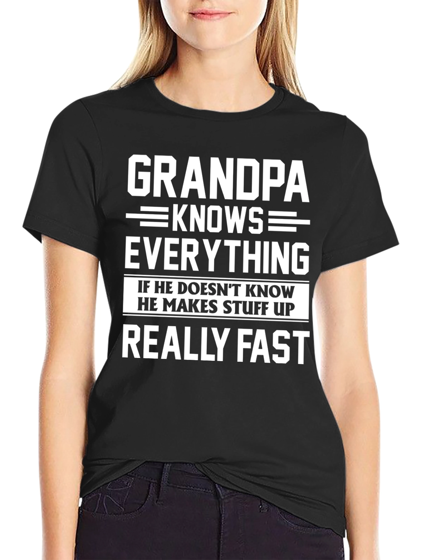 Grandpa Knows Everything Funny T-Shirt