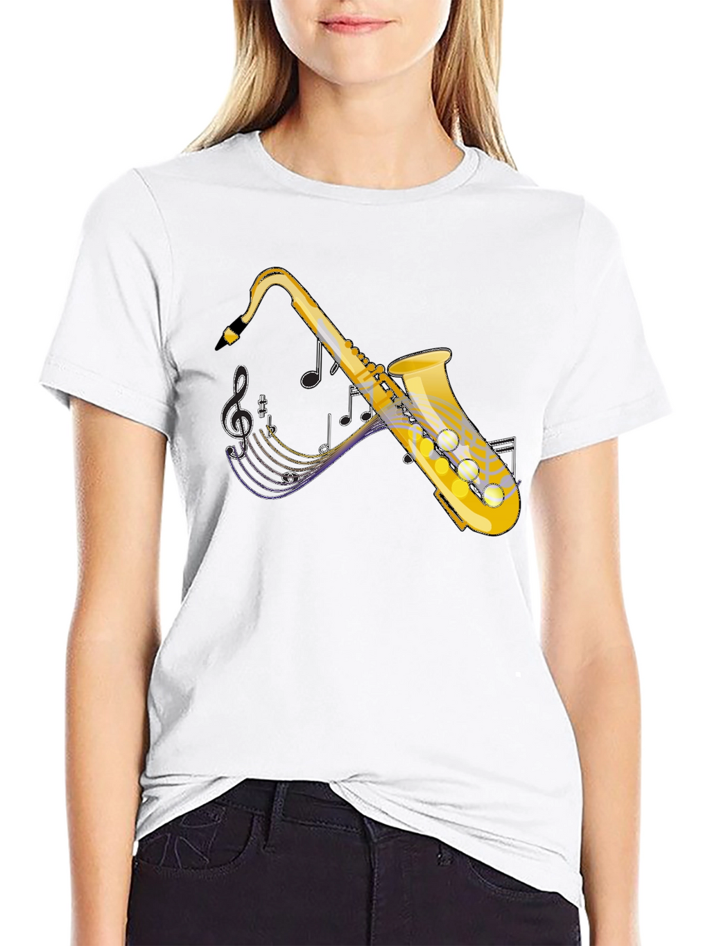 Saxophone Graphic Tee - Music Lovers T-Shirt
