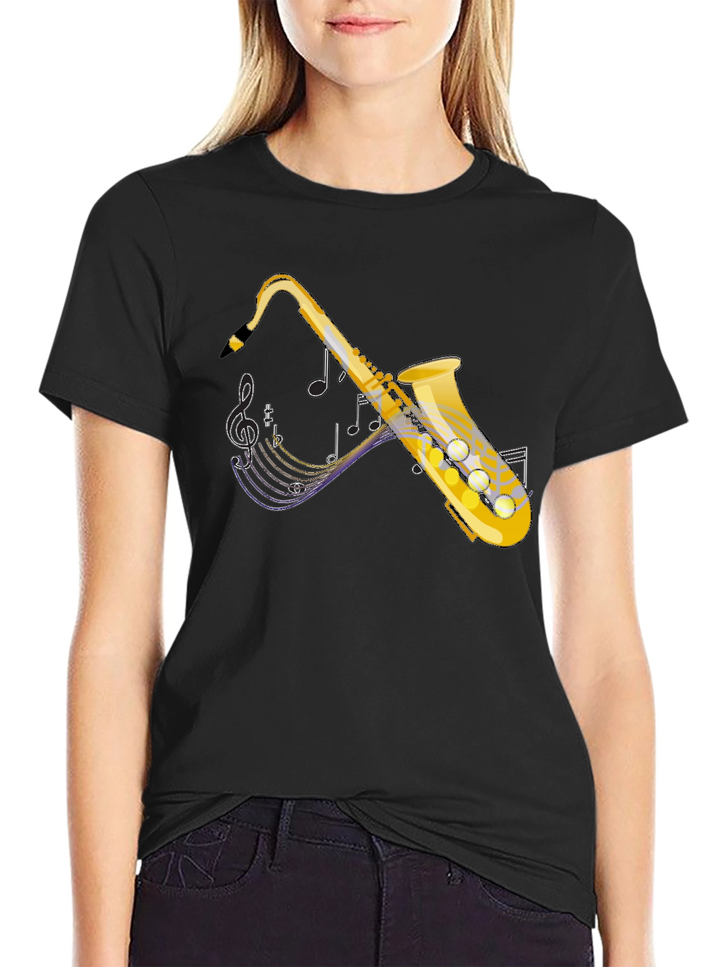 Saxophone Graphic Tee - Music Lovers T-Shirt