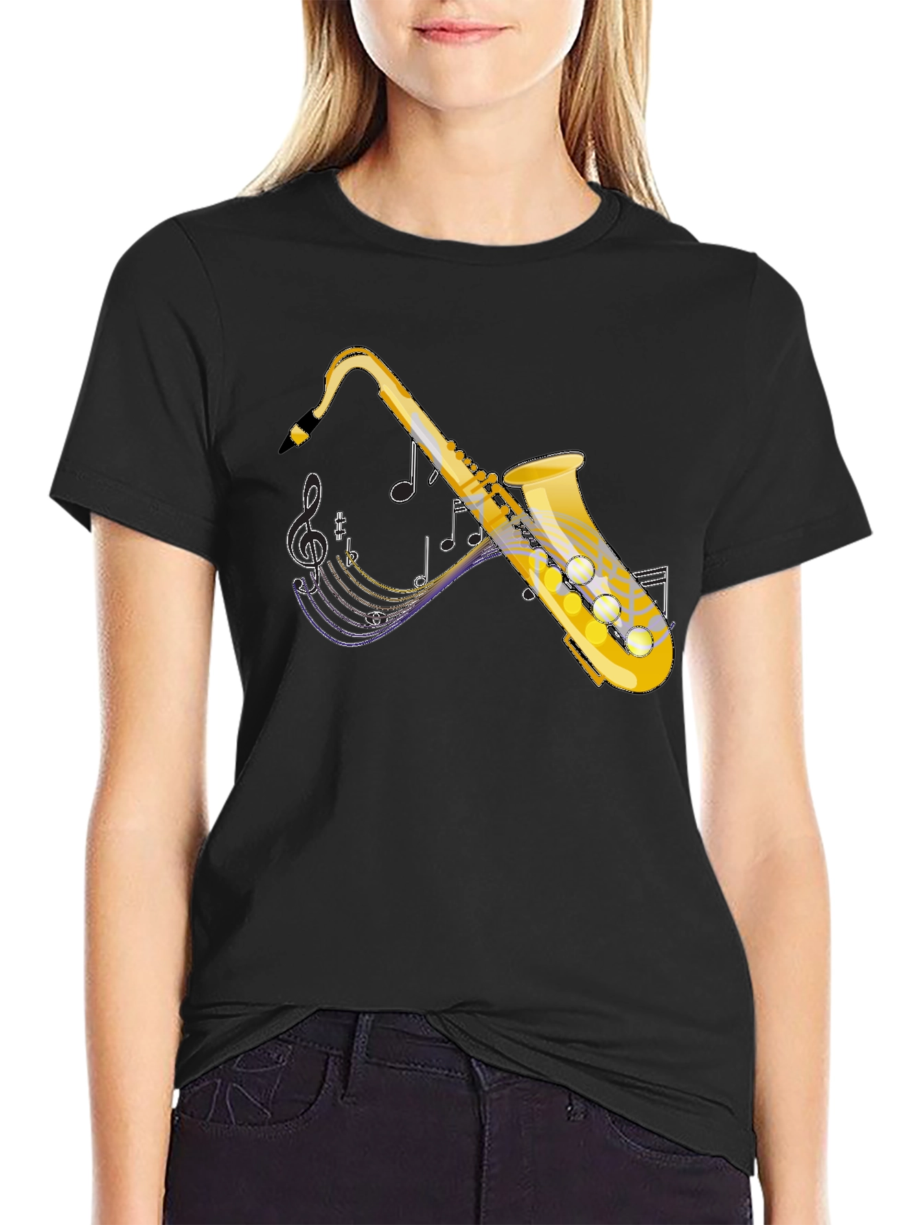 Saxophone Graphic Tee - Music Lovers T-Shirt