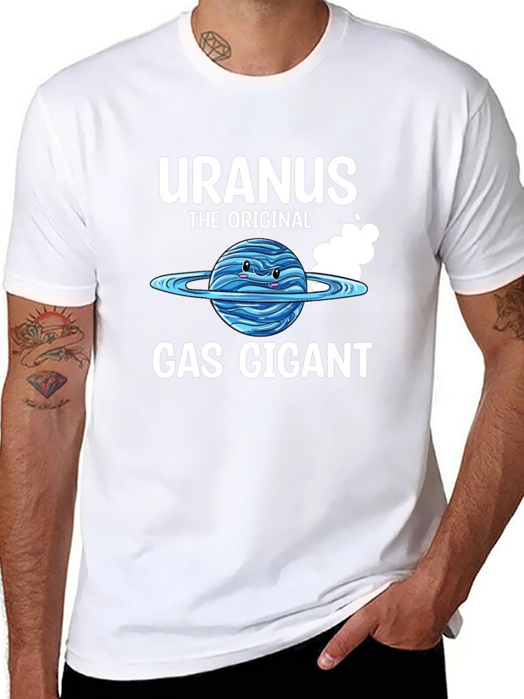 Uranus Gas Giant Graphic T-Shirt - Funny Space Tee