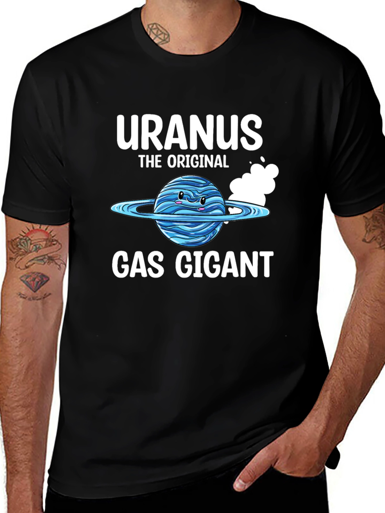 Uranus Gas Giant Graphic T-Shirt - Funny Space Tee