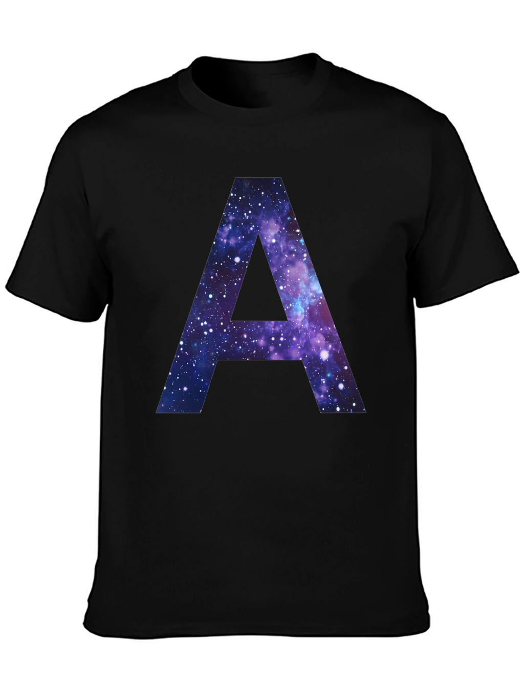 Galaxy Letter A T-Shirt - Cosmic Initial Tee