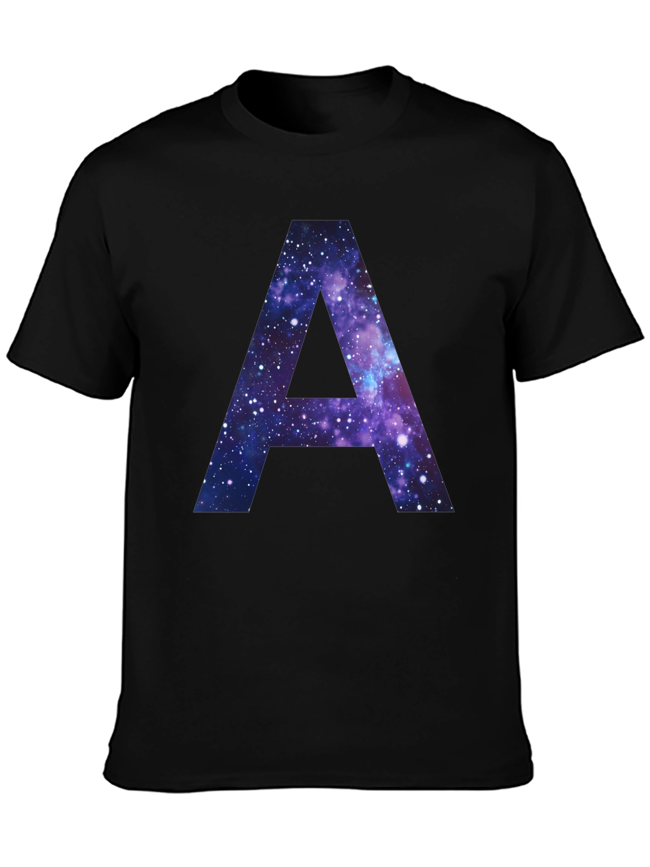 Galaxy Letter A T-Shirt - Cosmic Initial Tee