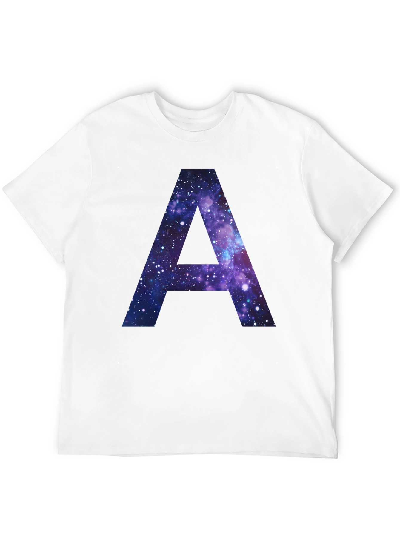 Galaxy Letter A T-Shirt - Cosmic Initial Tee