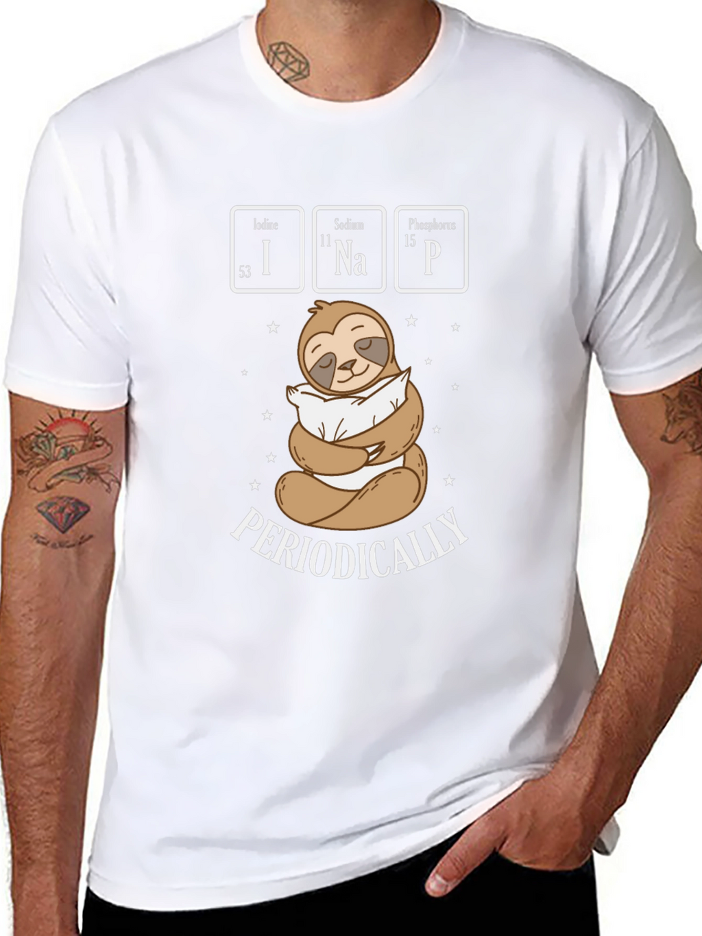 Periodically Napping Sloth T-Shirt - Science Tee