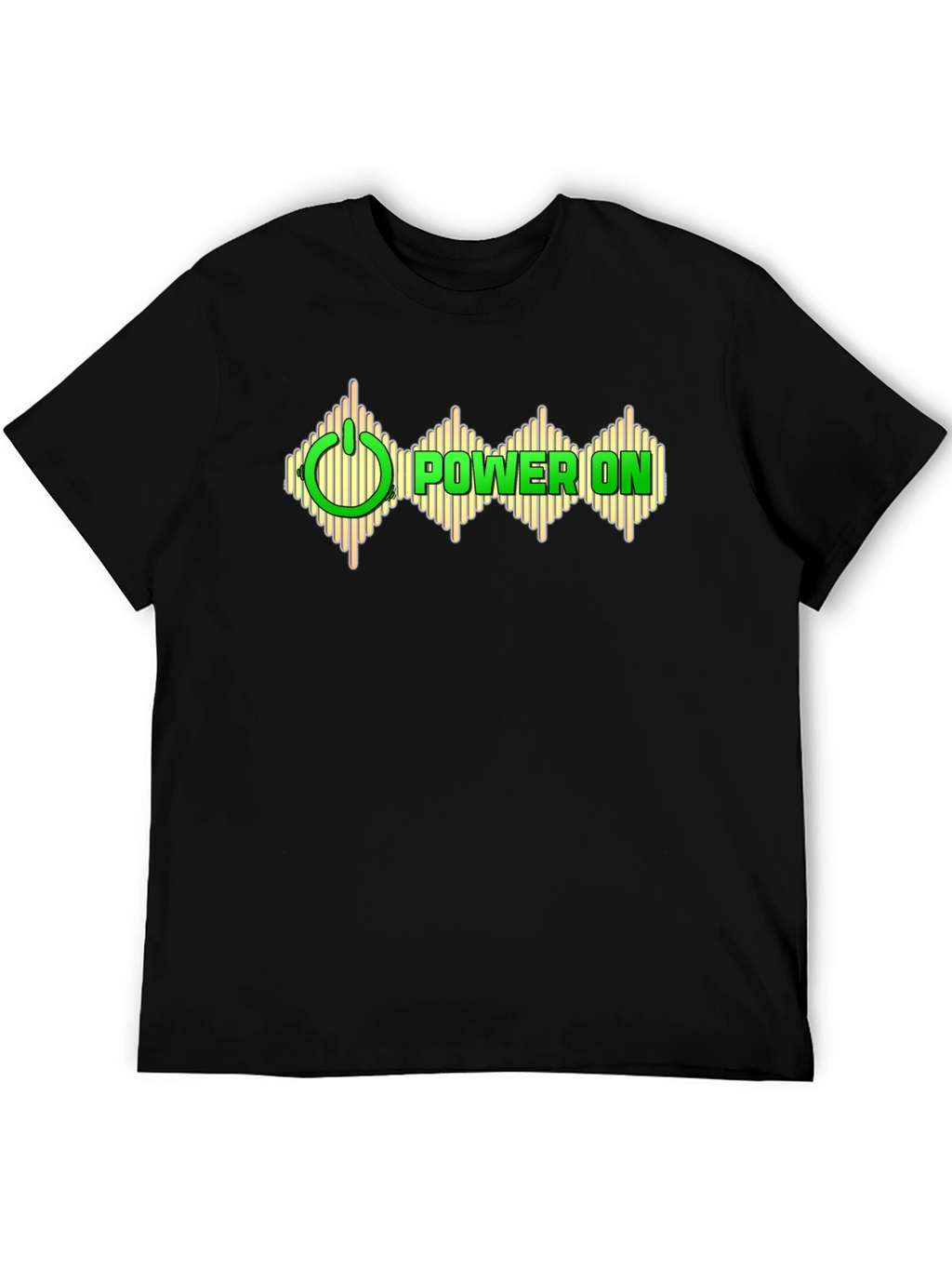 Power On Graphic Black T-Shirt