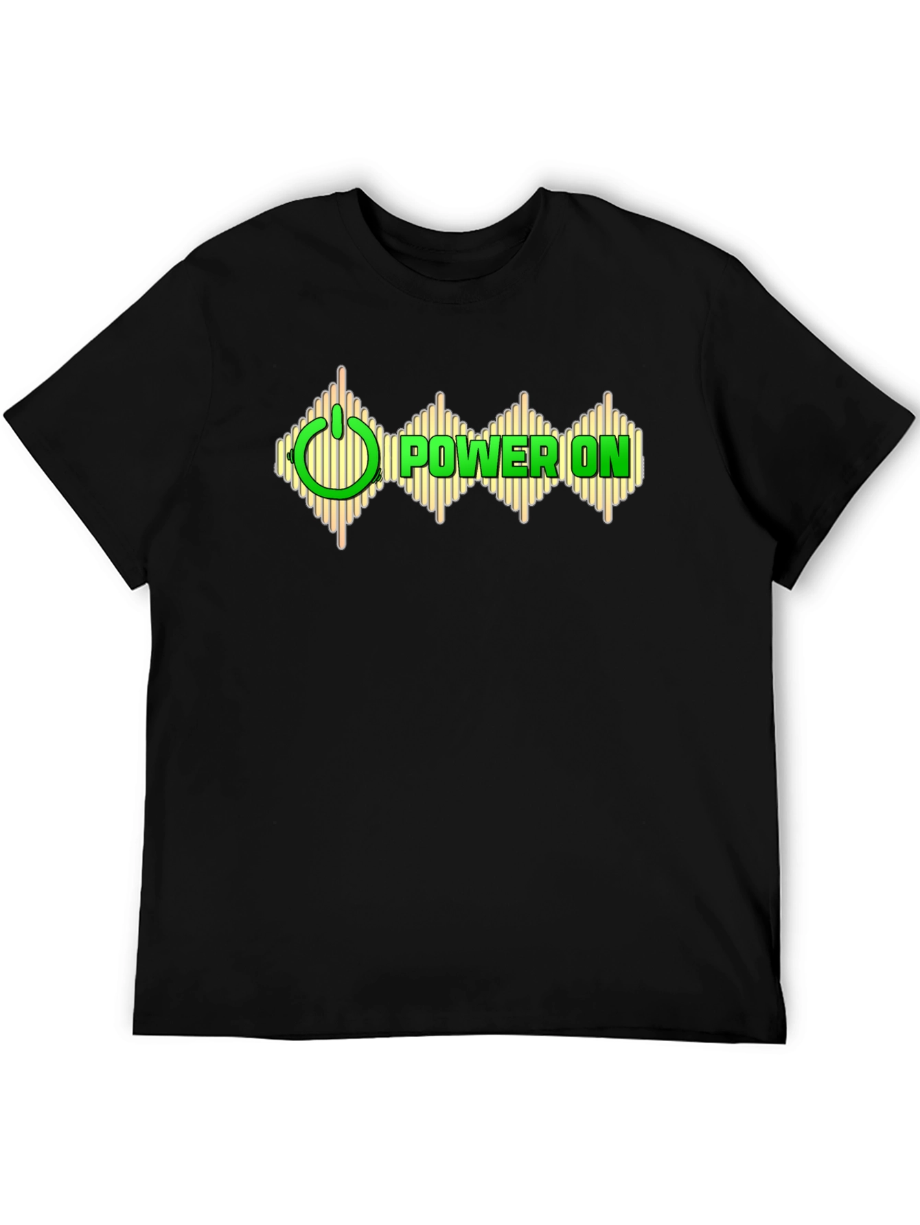 Power On Graphic Black T-Shirt