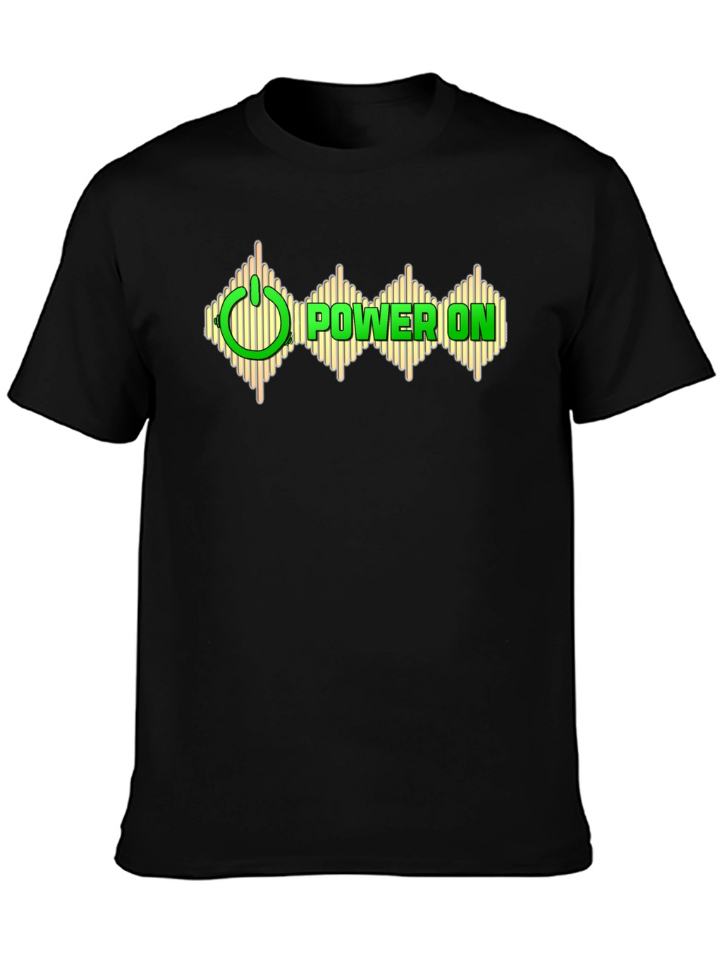 Power On Graphic Black T-Shirt