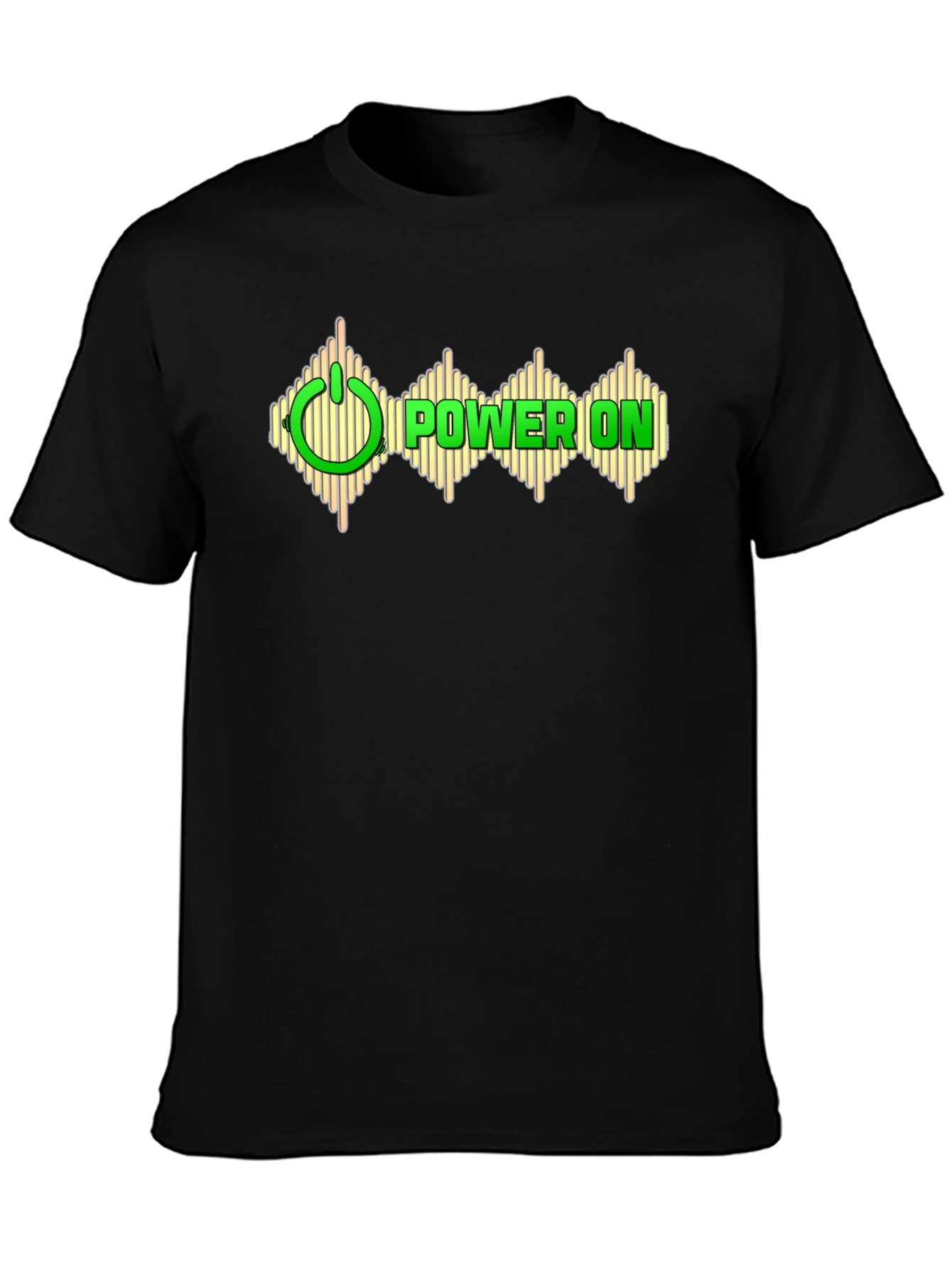 Power On Graphic Black T-Shirt