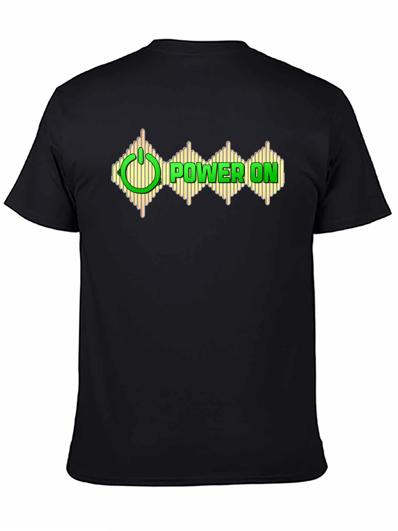 Power On Graphic Black T-Shirt