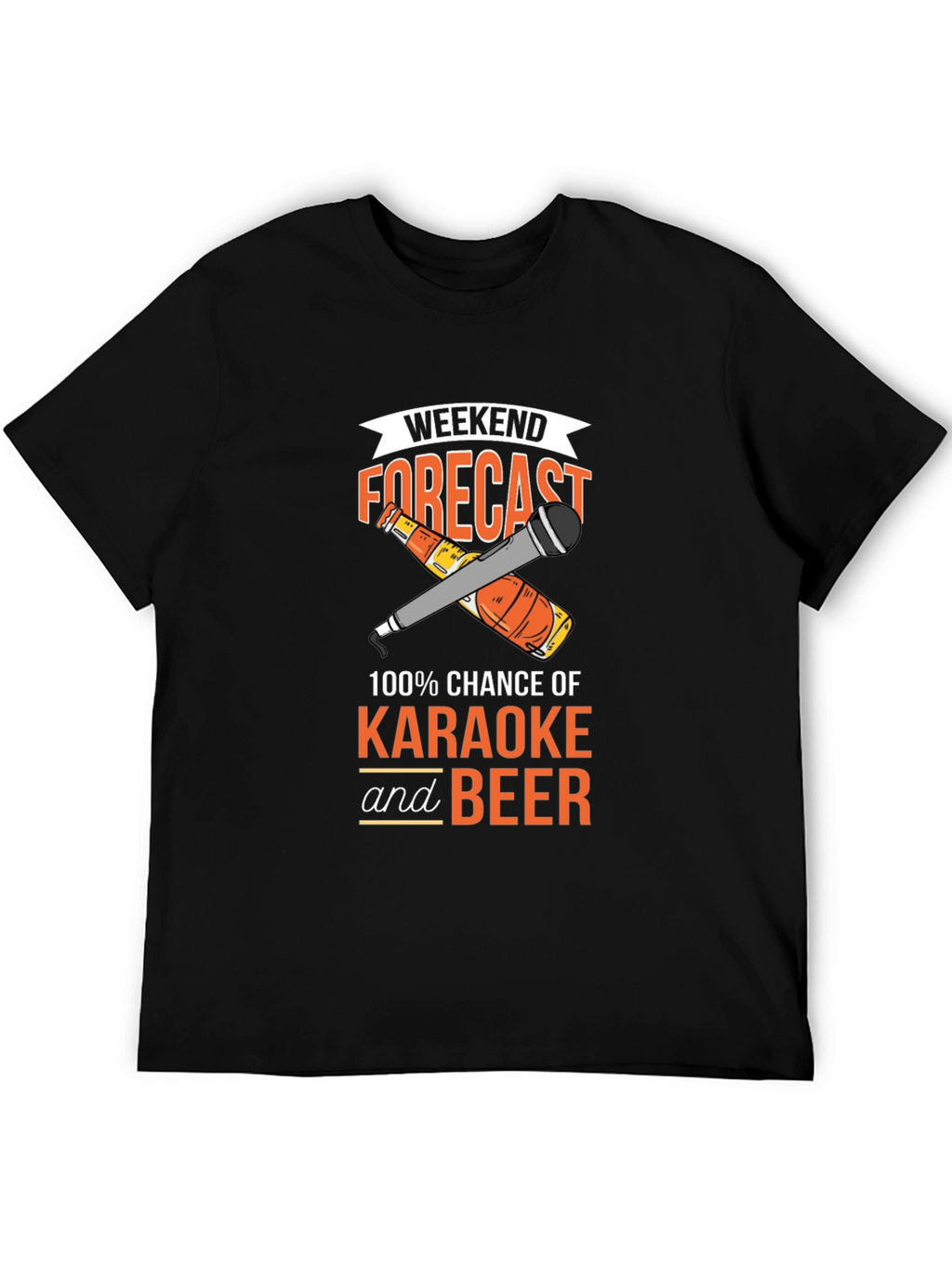 Karaoke and Beer Forecast Graphic T-Shirt