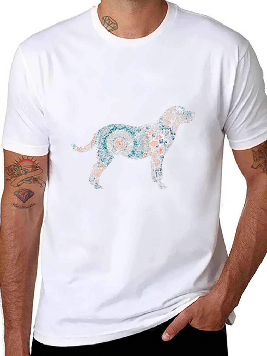 Dog Graphic Tee - Unique Artistic Design