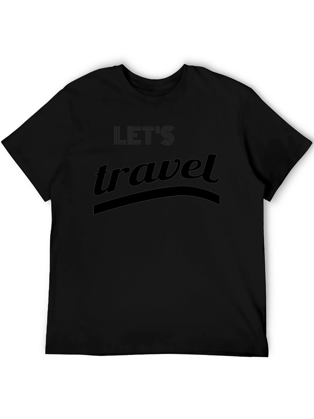 Lets Travel T-Shirt - Black Graphic Tee